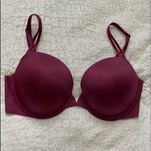 Victorias Secret Push Bra dark pink